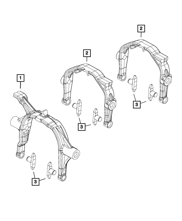68332812AB - AL-6; 6-Speed; Manual Transmission: Fork-shift Fork for Mopar Image