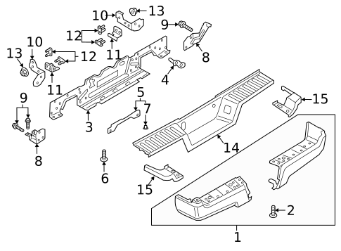 Bumper & Components - Rear for 2023 Ford F-250 Super Duty #3