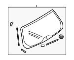 63019SG000 - Body: Lift Gate Glass for Subaru: Forester Image