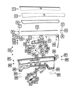 68206699AA - Body Sheet Metal Except Doors: Storage Bin Door, Left for Mopar Image