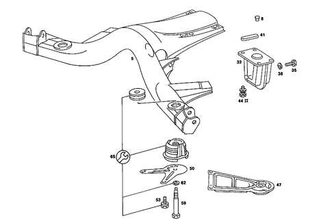 Rear Axle Support for 1985 Mercedes-Benz 380SL #1