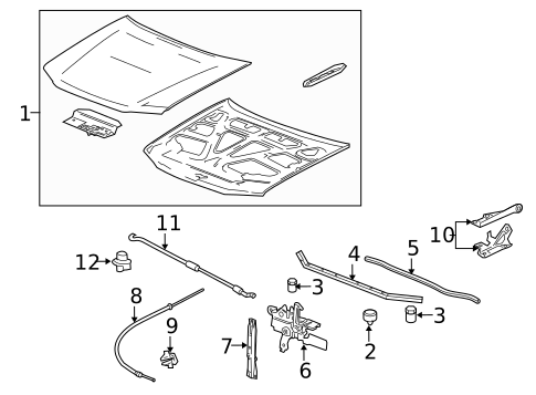 Hood & Components for 2006 Isuzu i-350 #0