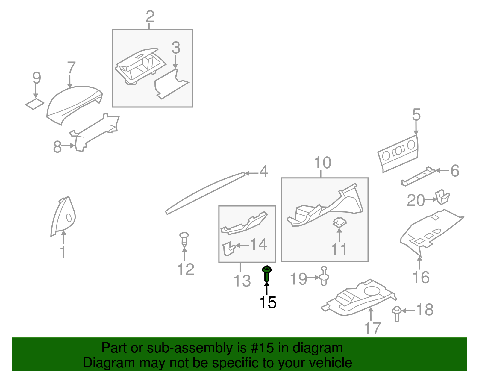 Storage Compartment Screw - BMW (7147136007)