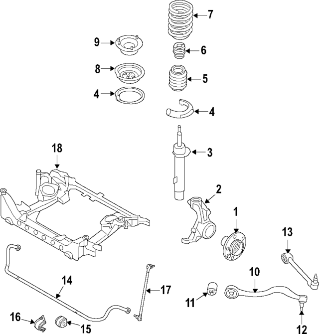31327905313 - Suspension: Strut for BMW Image