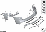 51128082216 - : Bumper Trim, Bottom Rear, Primed for BMW Image