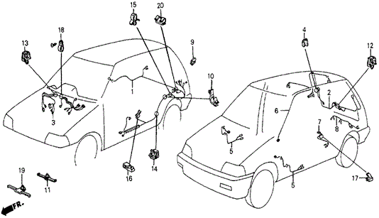 Rear Wire Harness for 1985 Honda Civic #0