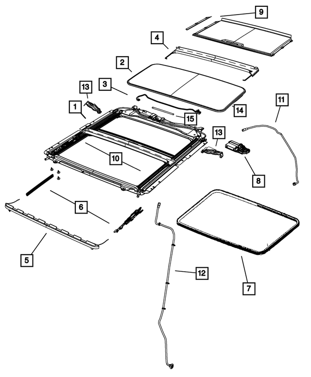 68049129AA - Body Sheet Metal Except Doors: Sunroof Mechanism Cover for Mopar Image