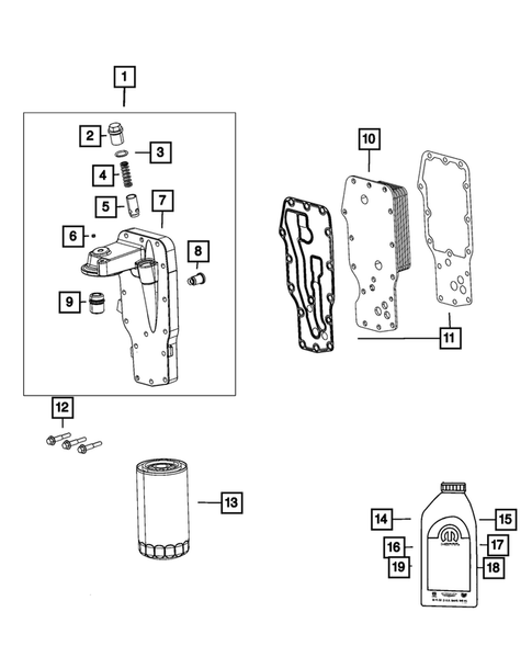 Engine Oiling, Oil Pan and Indicator (Dipstick) for 2019 Ram 3500 #3