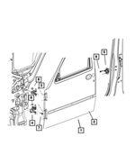 55360857AC - Doors, Door Mirrors and Related Parts: Front Door Outer Panel, Left for Mopar Image