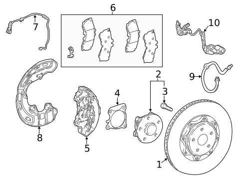 Brake Components for 2024 Lexus LC500 #0