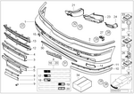 51118208313 - Vehicle Trim: Trim Cover, Bumper, Primed, Front for BMW Image