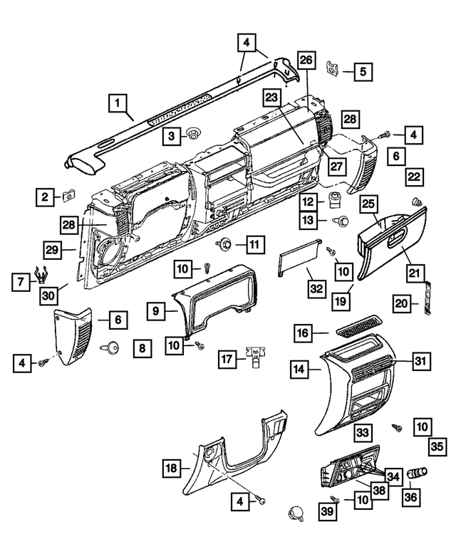 6035369AB - Instrument Panel and Radios and Consoles: Piercing Screw for Mopar Image