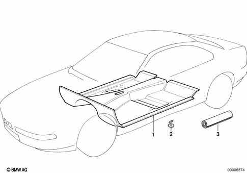 Interior Equipment, Lower for 1992 BMW 850Ci #2