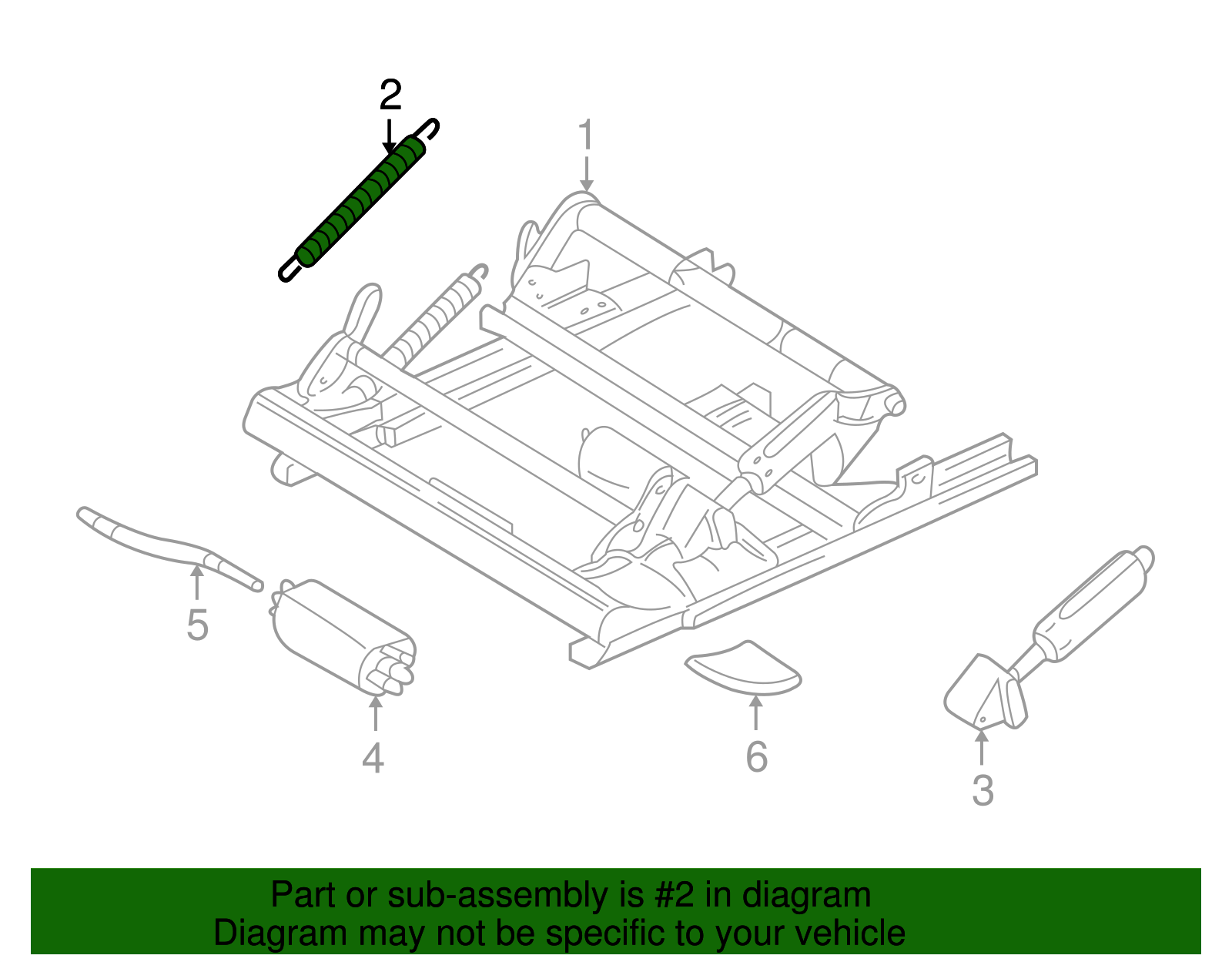 Seat Track Spring - BMW (52-10-7-027-208)