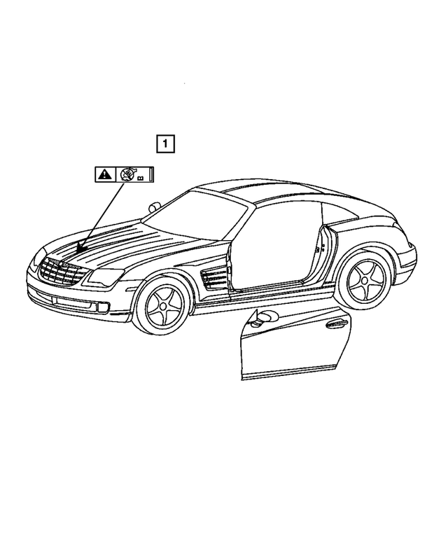 « 5103221AA – Labels All Vehicle Locations : Mise En Garde Au Sujet Du Ventilateur Etiquette pour Mopar Image »