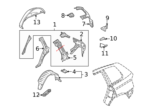 Inner Structure for 2006 Porsche Cayenne #0