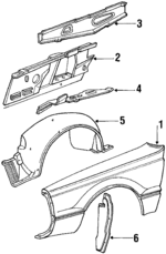 E5SZ16054A - Body: Apron Assembly for Ford: Thunderbird | Mercury: Cougar Image