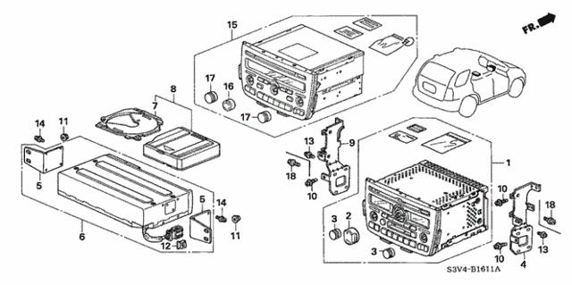 Auto Radio (2) for 2004 Acura MDX #0