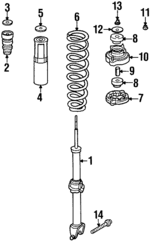 52611S30A01 - Suspension: Shock for Honda: Prelude Image