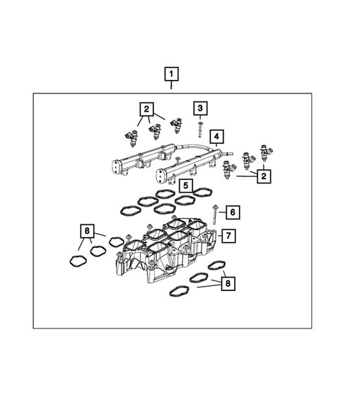 Manifolds and Vacuum Fittings for 2016 Dodge Durango #1