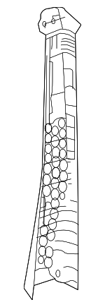 1HB07NCVAA - Body: Door Pillar Post Trim Set for Mopar Image