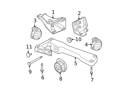 Engine & Trans Mounting for 2008 BMW 335i #0