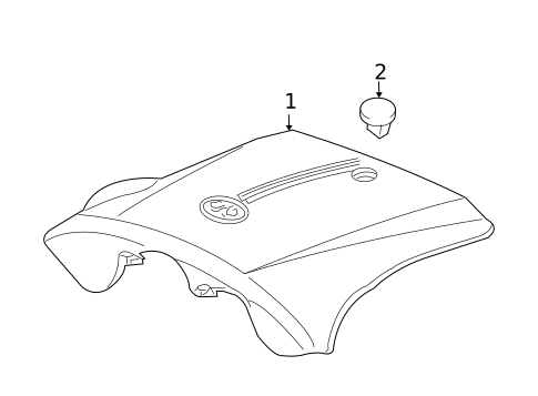 Engine Appearance Cover for 2003 Mercury Marauder #0