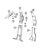 7KF73BD1AA - Interior Trim: A Pillar Molding, Left for Mopar Image