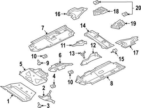 Under Cover & Splash Shields for 2020 Porsche Cayenne #1