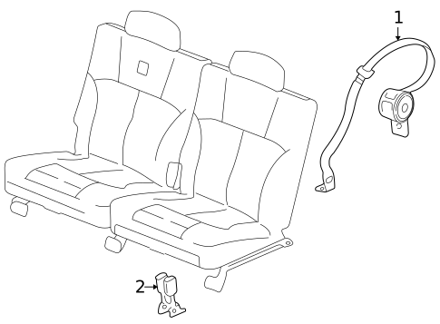 Rear Seat Belts for 2005 Isuzu Ascender #1