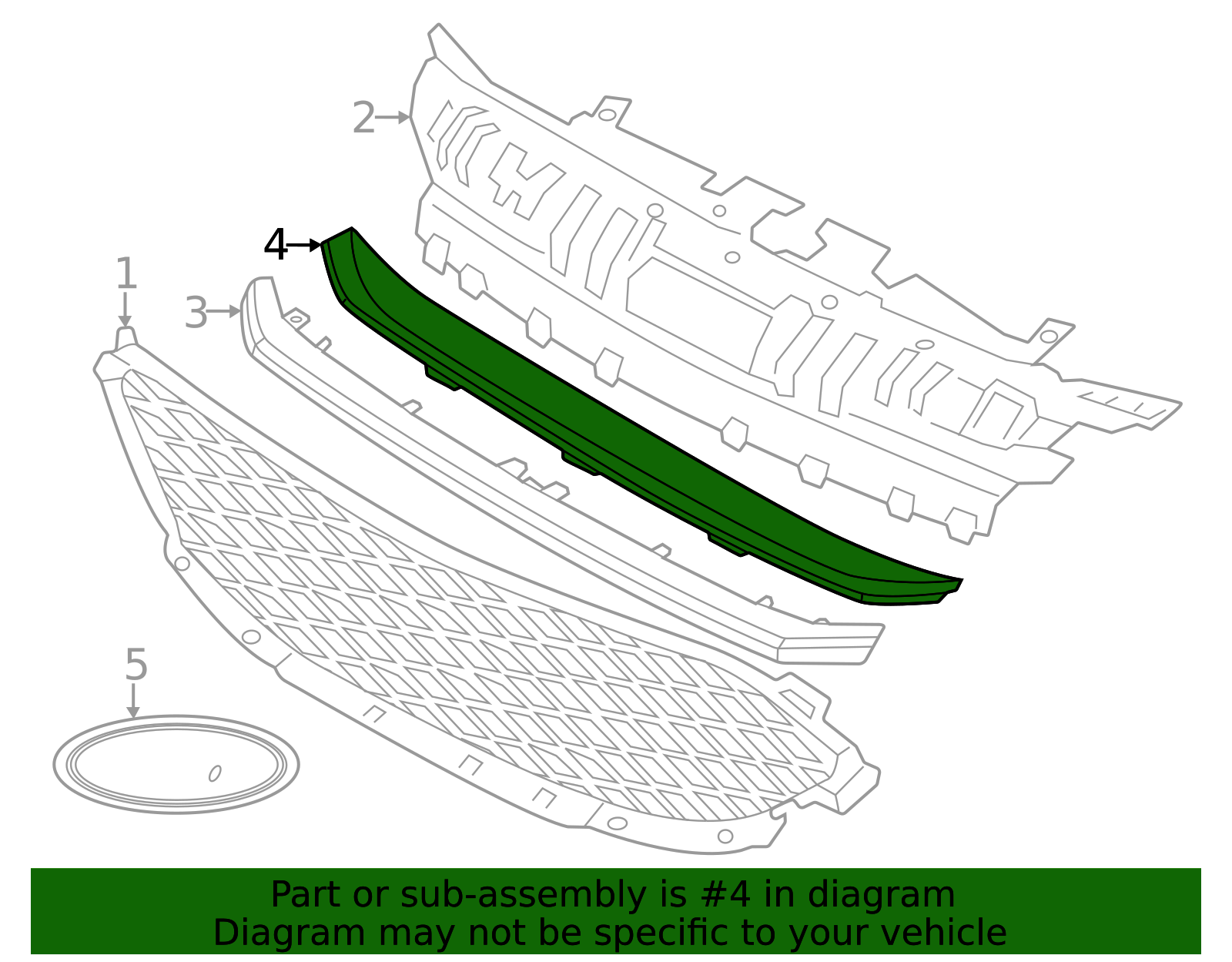 ピラフ PJ6Z-17D957-B - Grille Molding 2023-2025 Ford Escape | Online Ford