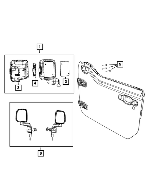 Exterior Mirror for 2025 Jeep Wrangler #1