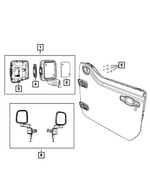 68628276AA - Doors, Door Mirrors and Related Parts: Outside Rearview Mirror, Right for Jeep: Gladiator, Wrangler Image