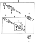 4342020393 - Suspension: Axle Assembly for Toyota: Celica Image