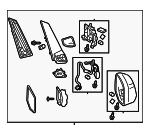 76200TK8A11ZA - Body: Mirror Assembly for Honda: Odyssey Image