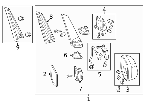 Outside Mirrors for 2012 Honda Odyssey #0