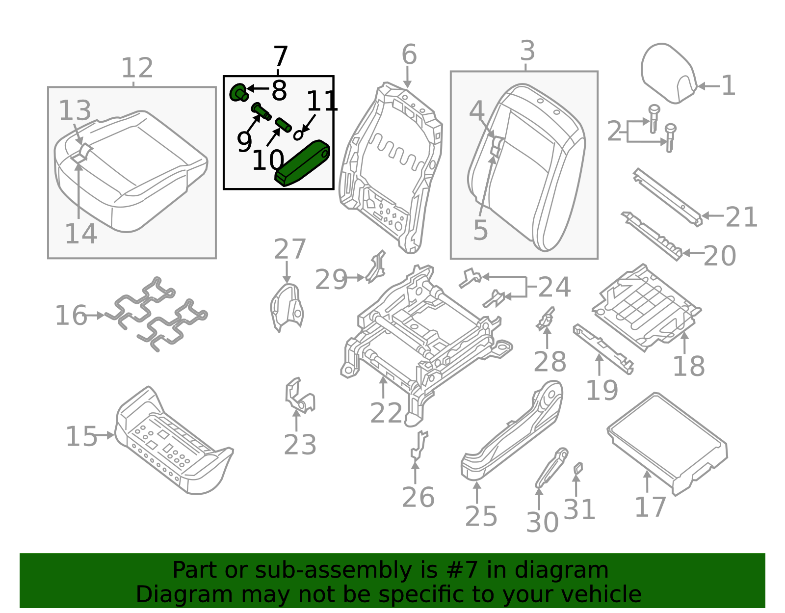 87750-1PC1A - Seat Armrest Official Nissan Parts Store