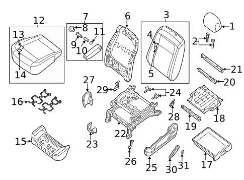 Driver Seat Components for 2018 Nissan NV2500 #0