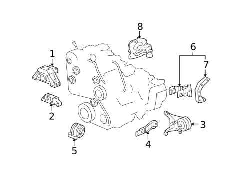 Engine & Trans Mounting for 2006 Pontiac Torrent #0