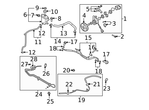 Pump & Hoses for 2008 Mazda CX-9 #0