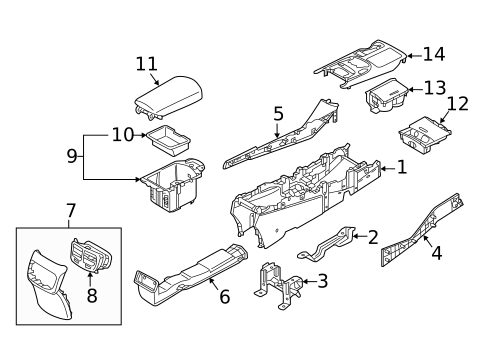 Center Console for 2015 Kia K900 #0