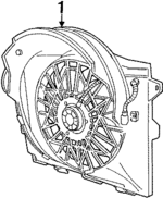 1W1Z8C607AA - Cooling System: Fan Assembly for Ford Image