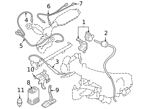 Emission Components for 2002 Mitsubishi Montero Sport #1