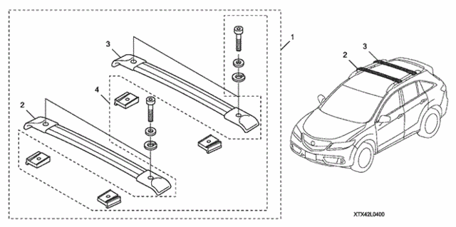 Roof Rack Cross Bars for 2013 Acura RDX #0
