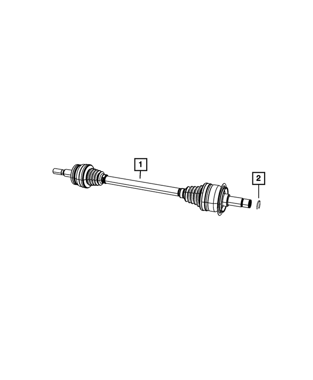 4578136AE - Rear Wheel Drive; Differential and Drive Line: Axle Half Shaft, Right for Mopar Image