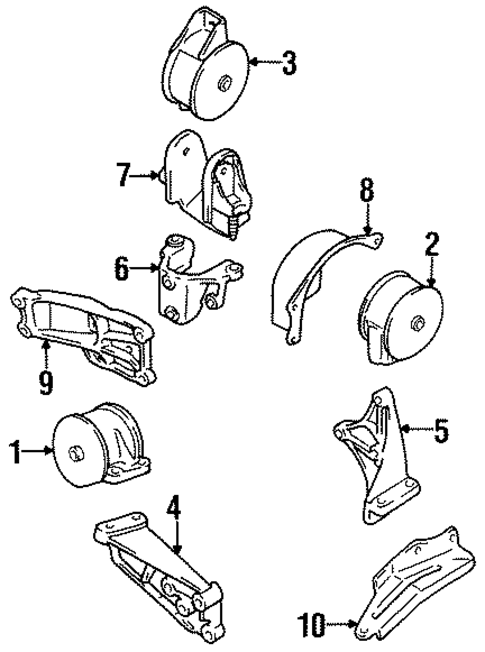 Engine & Trans Mounting for 1996 Suzuki Swift #1