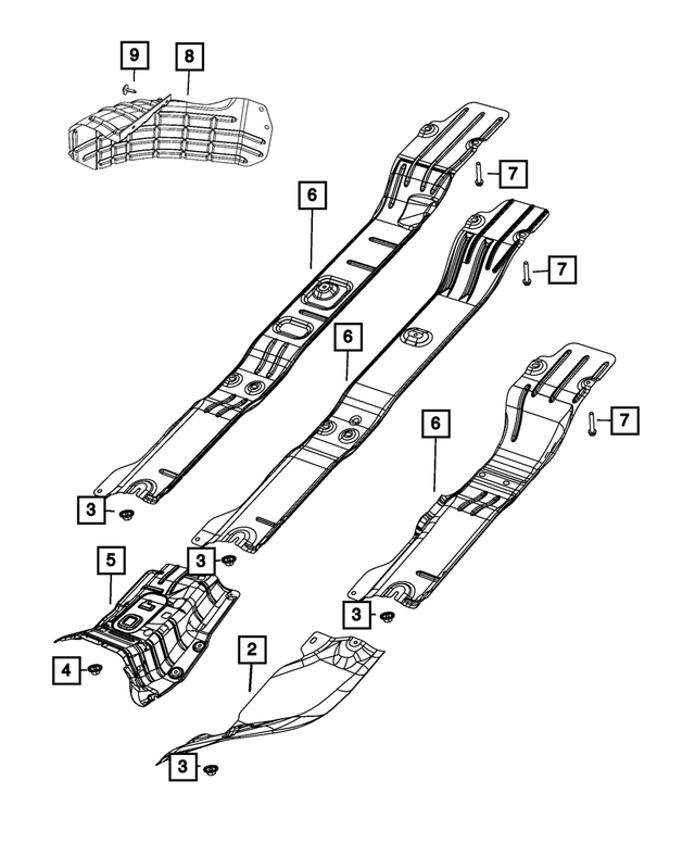 68399885AA - Exhaust: Exhaust Shield for Mopar Image