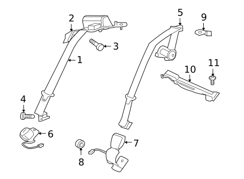 Rear Seat Belts for 2018 Jaguar XJR575 #0