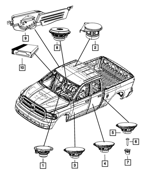 Radio, Antenna, Speakers, DVD, and Video systems for 2016 Ram 1500 #1
