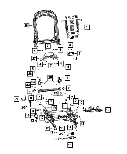 Front Seats - Adjusters, Recliners, Shields and Risers for 2022 Jeep Grand Wagoneer #2